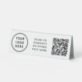Plaque De Table Logo moderne Code QR (Recto)