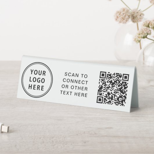 Plaque De Table Logo moderne Code QR (En SItu (Tableau))