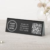 Plaque De Table Logo moderne QR Code noir (En SItu (Tableau))