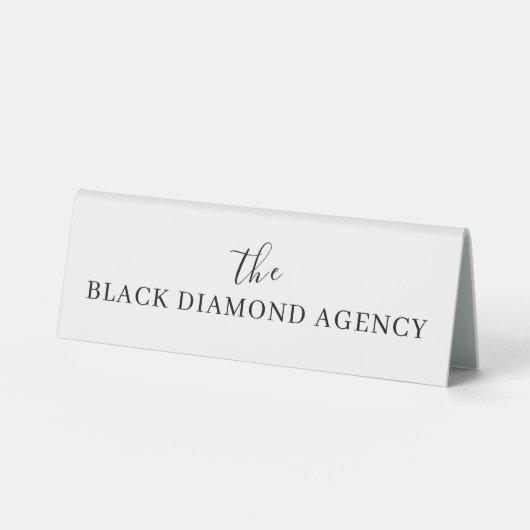 Plaque De Table Logo personnalisé | Affichage du nom de société de (Recto)