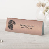 Plaque De Table Logo personnalisé de texture métallique Brown cuiv (En SItu (Tableau))