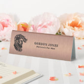 Plaque De Table Logo personnalisé de texture métallique Brown cuiv (In SItu (Mariage))