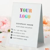 Plaque De Table Logo personnalisé et texte de votre entreprise Tab (In SItu (Mariage))