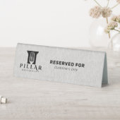 Plaque De Table Logo personnalisé Lin gris clair (En SItu (Tableau))