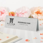 Plaque De Table Logo personnalisé Lin gris clair (In SItu (Mariage))