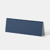 Plaque De Table Logo Personnalisé Marine Blue Elegant Professionne (Verso)