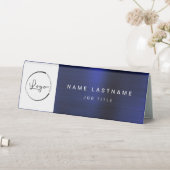 Plaque De Table Logo personnalisé Marine Blue Metallic Professiona (En SItu (Tableau))