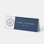Plaque De Table Logo personnalisé Marine Blue Professional (Recto)