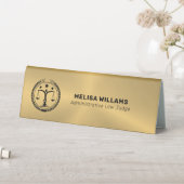 Plaque De Table Logo personnalisé métal or (En SItu (Tableau))