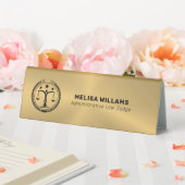 Plaque De Table Logo personnalisé métal or (In SItu (Mariage))