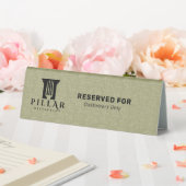 Plaque De Table Logo personnalisé Sage Green Linen (In SItu (Mariage))