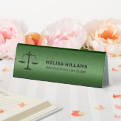Plaque De Table Logo personnalisé vert métallisé (In SItu (Mariage))