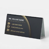 Plaque De Table Logo Professionnel Élégant Lion (Verso)