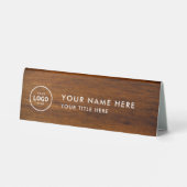 Plaque De Table Logo professionnel tendance pour entreprise Bureau (Verso)