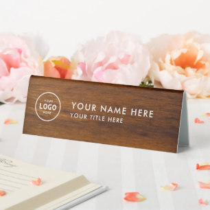 Plaque De Table Logo professionnel tendance pour entreprise Bureau