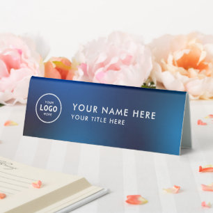 Plaque De Table Logo professionnel tendance pour entreprise Bureau