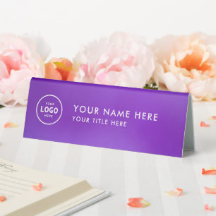 Plaque De Table Logo professionnel tendance pour entreprise Bureau