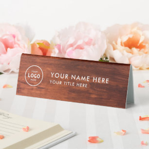 Plaque De Table Logo professionnel tendance pour entreprise Bureau