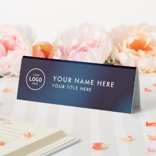 Plaque De Table Logo professionnel tendance pour entreprise Bureau