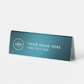 Plaque De Table Logo professionnel tendance pour entreprise Bureau (Verso)