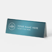Plaque De Table Logo professionnel tendance pour entreprise Bureau (Recto)