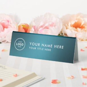 Plaque De Table Logo professionnel tendance pour entreprise Bureau