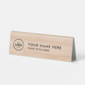 Plaque De Table Logo professionnel tendance pour entreprise Bureau (Verso)