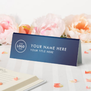 Plaque De Table Logo professionnel tendance pour entreprise Bureau