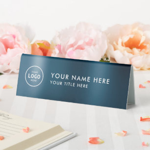 Plaque De Table Logo professionnel tendance pour entreprise Bureau