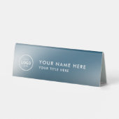 Plaque De Table Logo professionnel tendance pour entreprise Bureau (Verso)