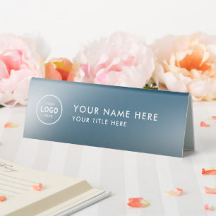 Plaque De Table Logo professionnel tendance pour entreprise Bureau