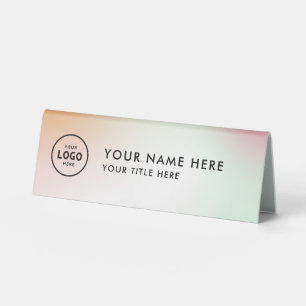 Plaque De Table Logo professionnel tendance pour entreprise Bureau