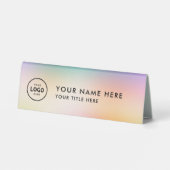 Plaque De Table Logo professionnel tendance pour entreprise Bureau (Verso)