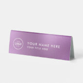 Plaque De Table Logo professionnel tendance pour entreprise Bureau (Verso)