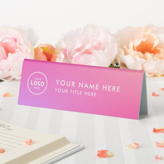 Plaque De Table Logo professionnel tendance pour entreprise Bureau (In SItu (Mariage))