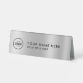 Plaque De Table Logo professionnel tendance pour entreprise Bureau (Verso)