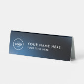 Plaque De Table Logo professionnel tendance pour entreprise Bureau (Verso)