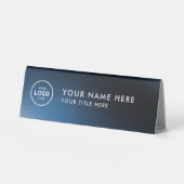 Plaque De Table Logo professionnel tendance pour entreprise Bureau (Recto)