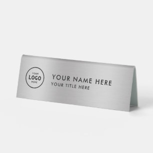 Plaque De Table Logo professionnel tendance pour entreprise Bureau