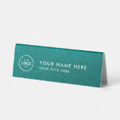 Plaque De Table Logo professionnel tendance pour entreprise Bureau (Verso)