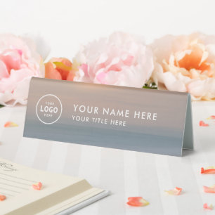 Plaque De Table Logo professionnel tendance pour entreprise Bureau