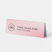 Plaque De Table Logo professionnel tendance pour entreprise Bureau (Verso)