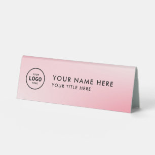Plaque De Table Logo professionnel tendance pour entreprise Bureau