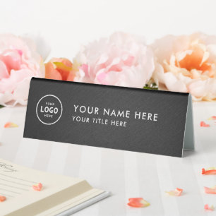 Plaque De Table Logo professionnel tendance pour entreprise Bureau