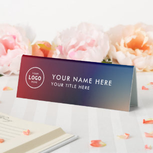 Plaque De Table Logo professionnel tendance pour entreprise Bureau