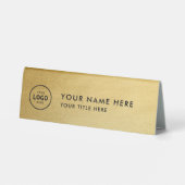 Plaque De Table Logo professionnel tendance pour entreprise Bureau (Verso)