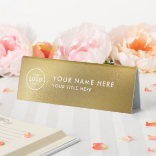 Plaque De Table Logo professionnel tendance pour entreprise Bureau