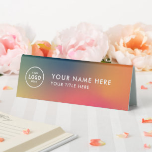 Plaque De Table Logo professionnel tendance pour entreprise Bureau