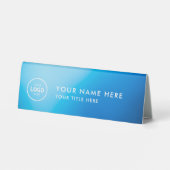 Plaque De Table Logo professionnel tendance pour entreprise Bureau (Verso)