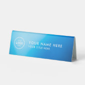 Plaque De Table Logo professionnel tendance pour entreprise Bureau (Recto)